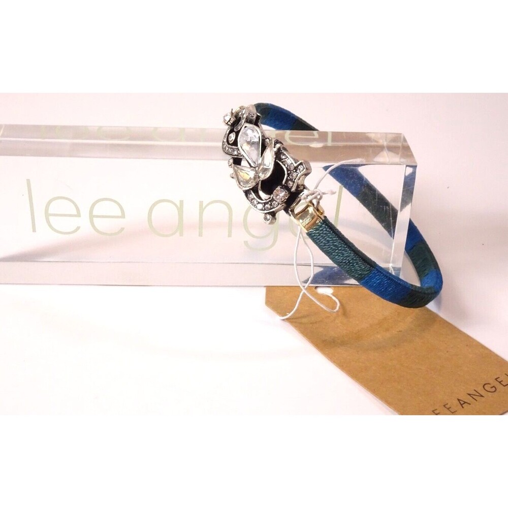 Lee Angel Neiman Marcus Women's Wrapped Oxidized Crystal Cuff Bracelet NWT 135